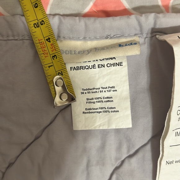 Pottery Barn Crib Sheet and Comforter Pink Gray - Picture 7 of 10